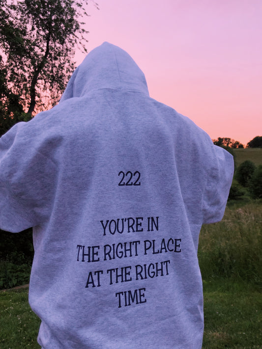 222 Angel number hoodie- ash
