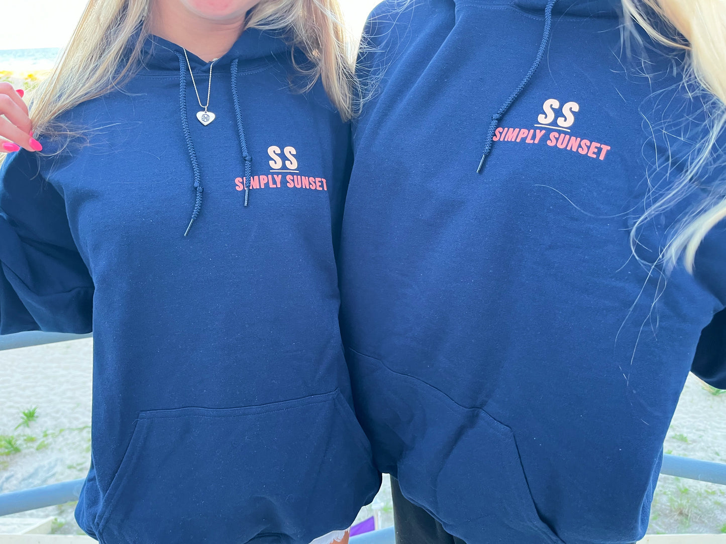 SS- simply sunset navy hoodie