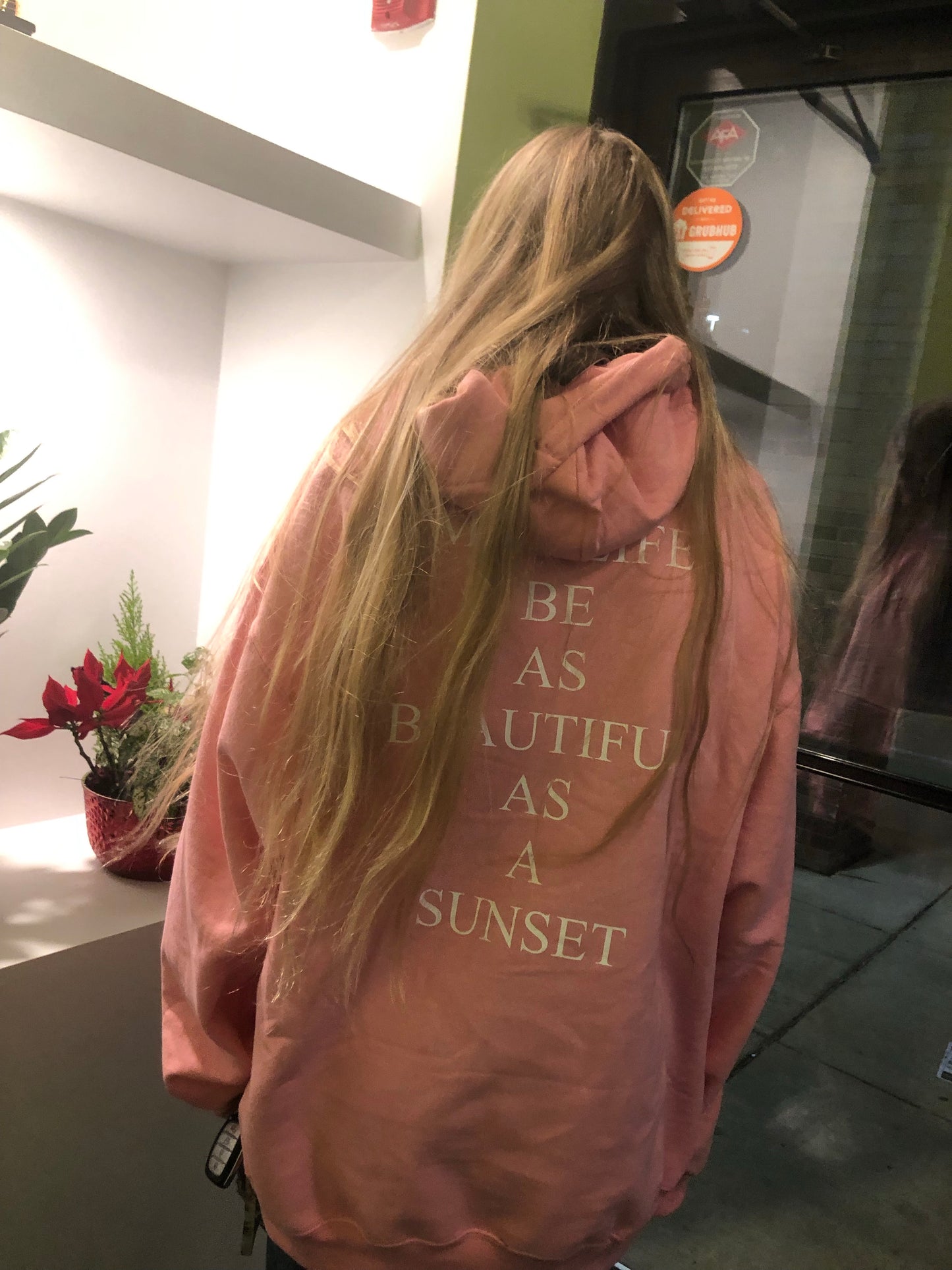 Pink smiley hoodie